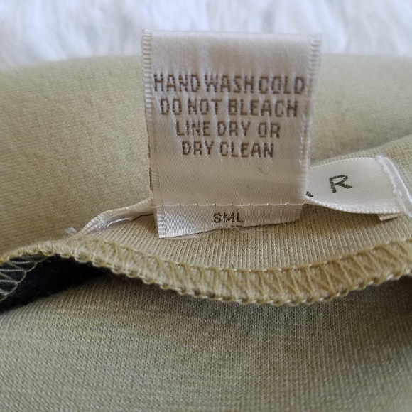 Khaki & Black Color Stretch Pencil Skirt - Picture 6 of 6